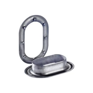 Ilhós Zincados Ovais | Ilhós | Automóveis Clássicos, Automóvel, Decoração, Náutica | A CarStuff - Tudo para Estofos e Estofadores é lider nacional no fornecimento de peles, tecidos, napas, lonas, capotas, alcatifas, ferramentas e tudo para estofos em automóveis, clássicos, náutica, ferroviária, aeronáutica e decoração.