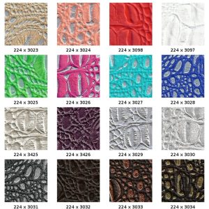 Crocodile | Napas para Estofos | Automóvel | A CarStuff - Tudo para Estofos e Estofadores é lider nacional no fornecimento de peles, tecidos, napas, lonas, capotas, alcatifas, ferramentas e tudo para estofos em automóveis, clássicos, náutica, ferroviária, aeronáutica e decoração.